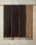 Plain Waffle Cotton TV Blanket 110x170 cm - Anthracite - Beige