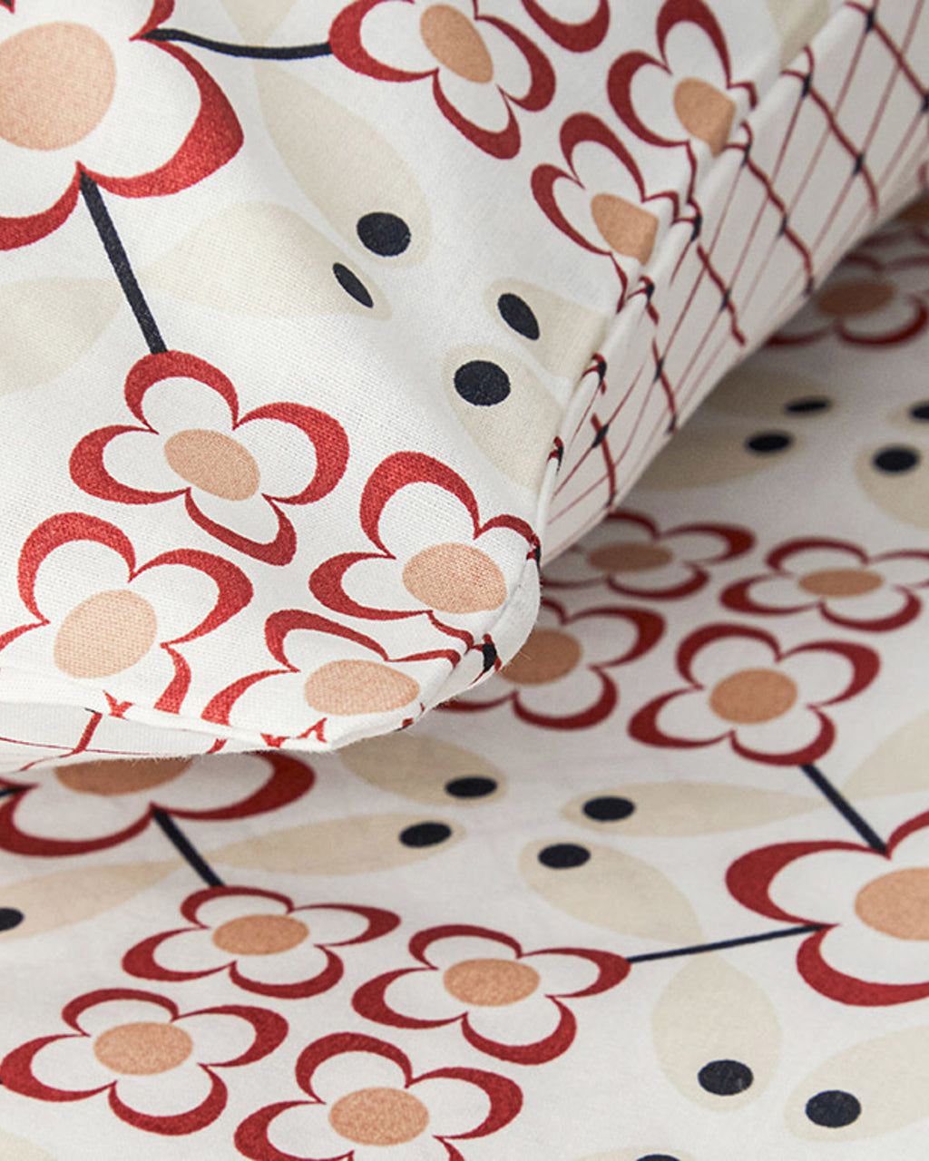 Cotton Double Size Duvet Cover Set 200x220 cm Red (view 3)
