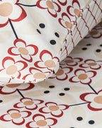 Cotton Double Size Duvet Cover Set 200x220 cm Red (view 3)