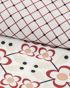 Cotton Double Size Duvet Cover Set 200x220 cm Red (view 4)