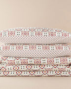 Cotton Double Size Duvet Cover Set 200x220 cm Red (view 7)