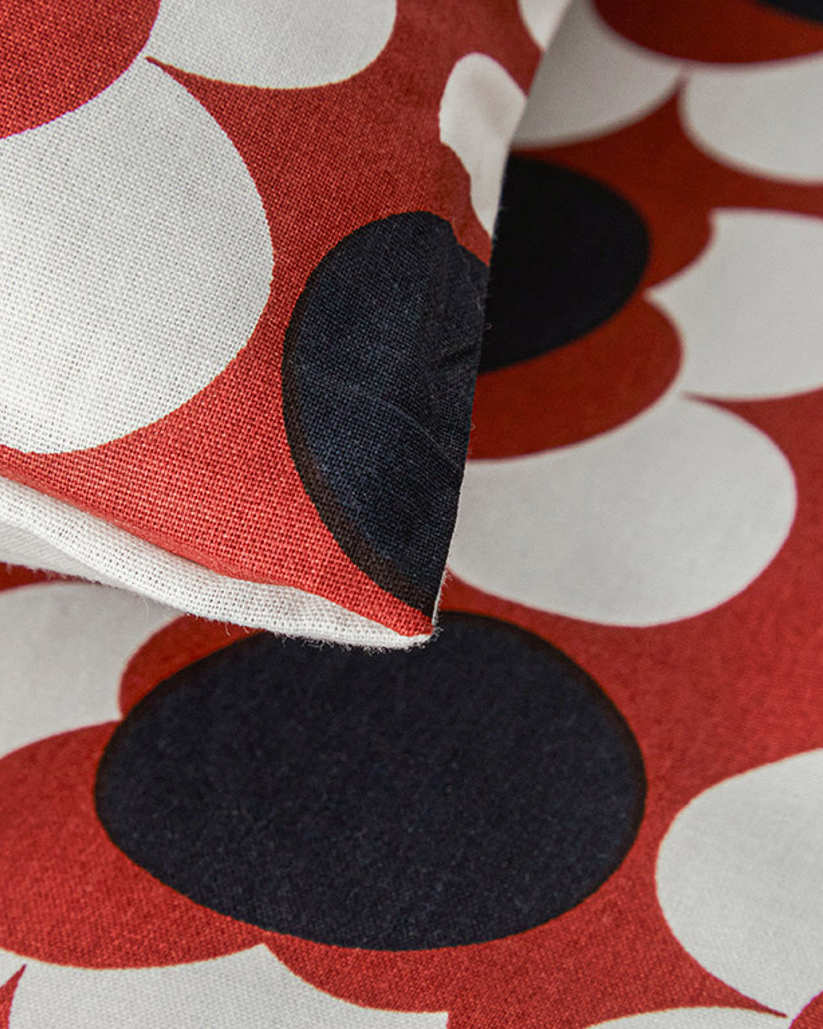 Cotton Duvet Cover Set Red (view 4)