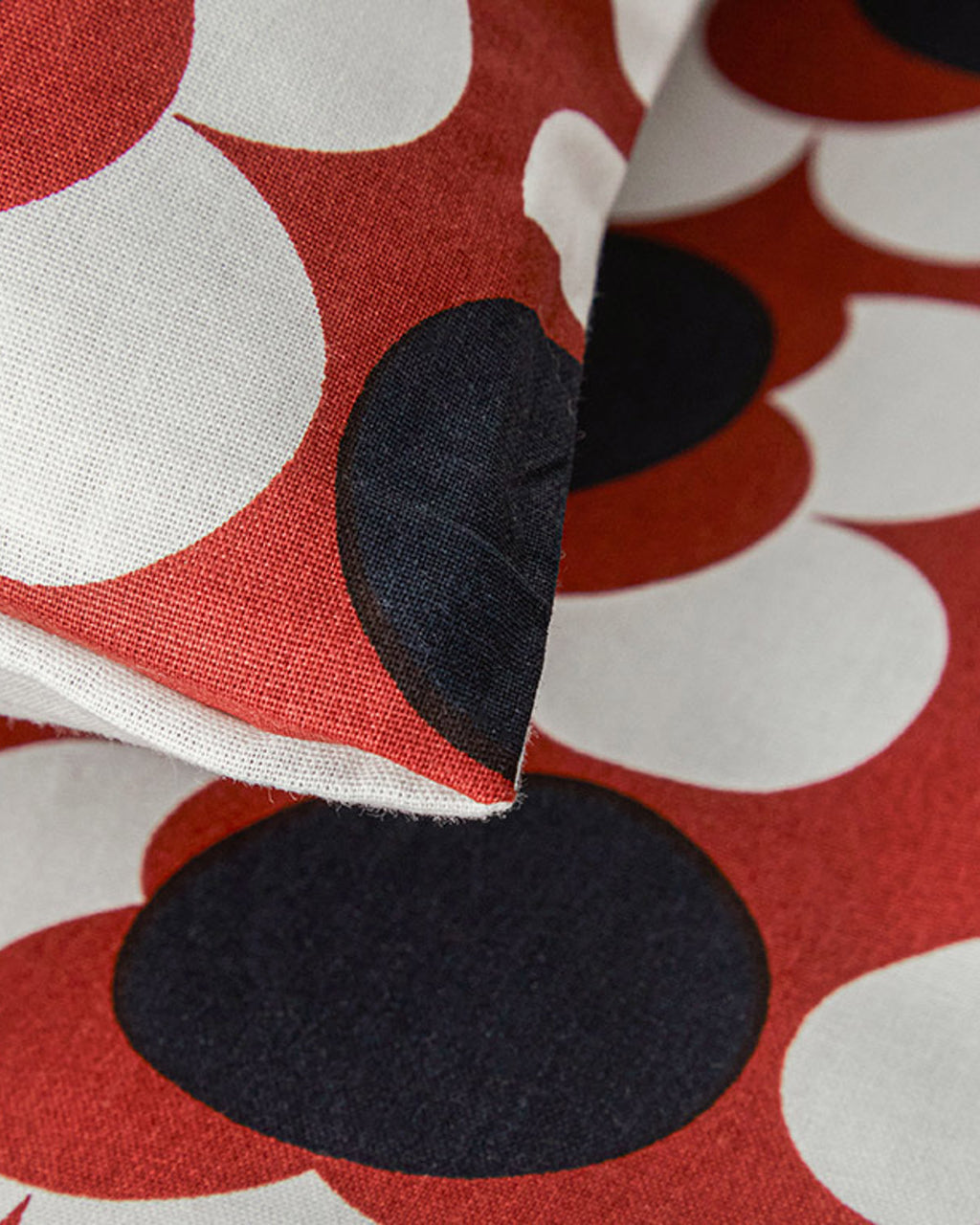 Cotton Duvet Cover Set Red (view 12)