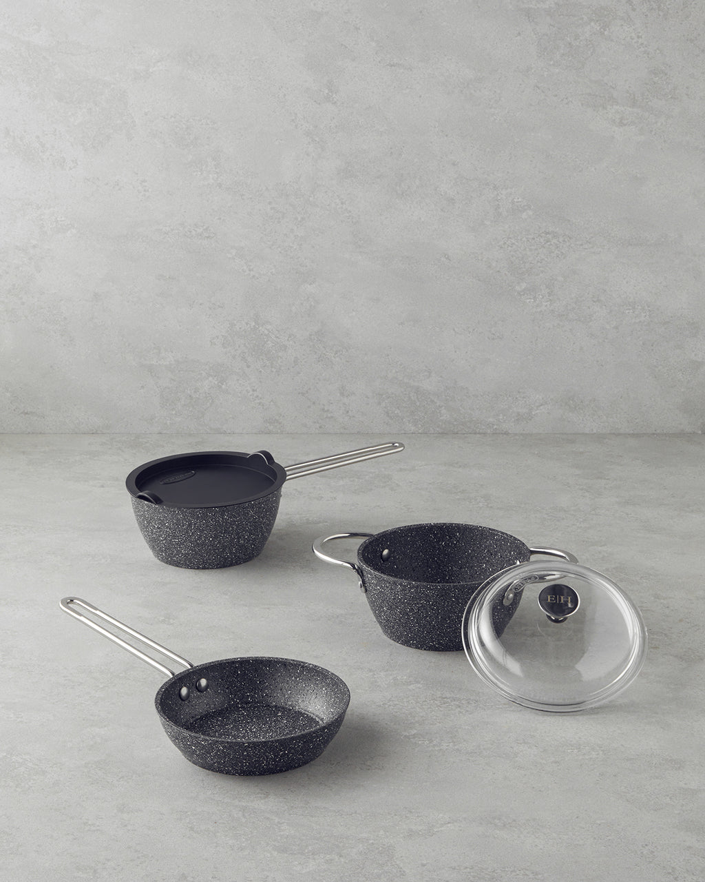 Terra Aluminum 5 Pieces Cook&Store Set 16 cm Anthracite