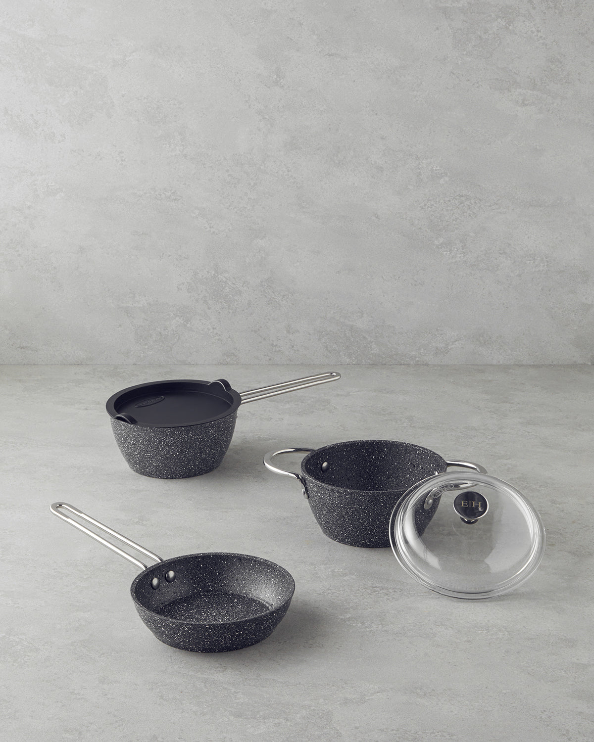 Terra Aluminum 5 Pieces Cook&Store Set 16 cm Anthracite