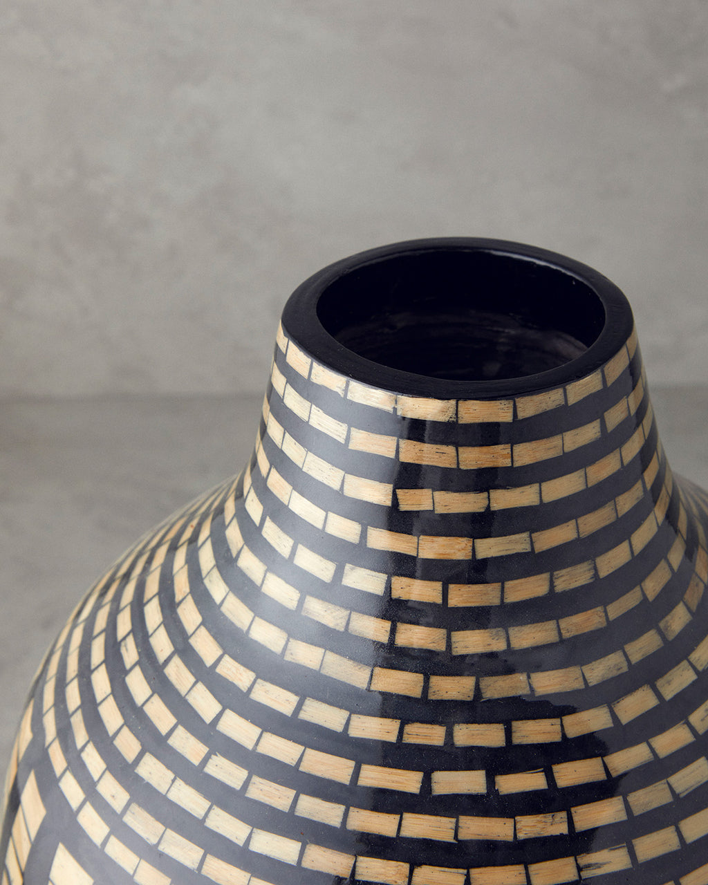 Bohemio Bamboo Vase 25x35 cm Black (view 2)