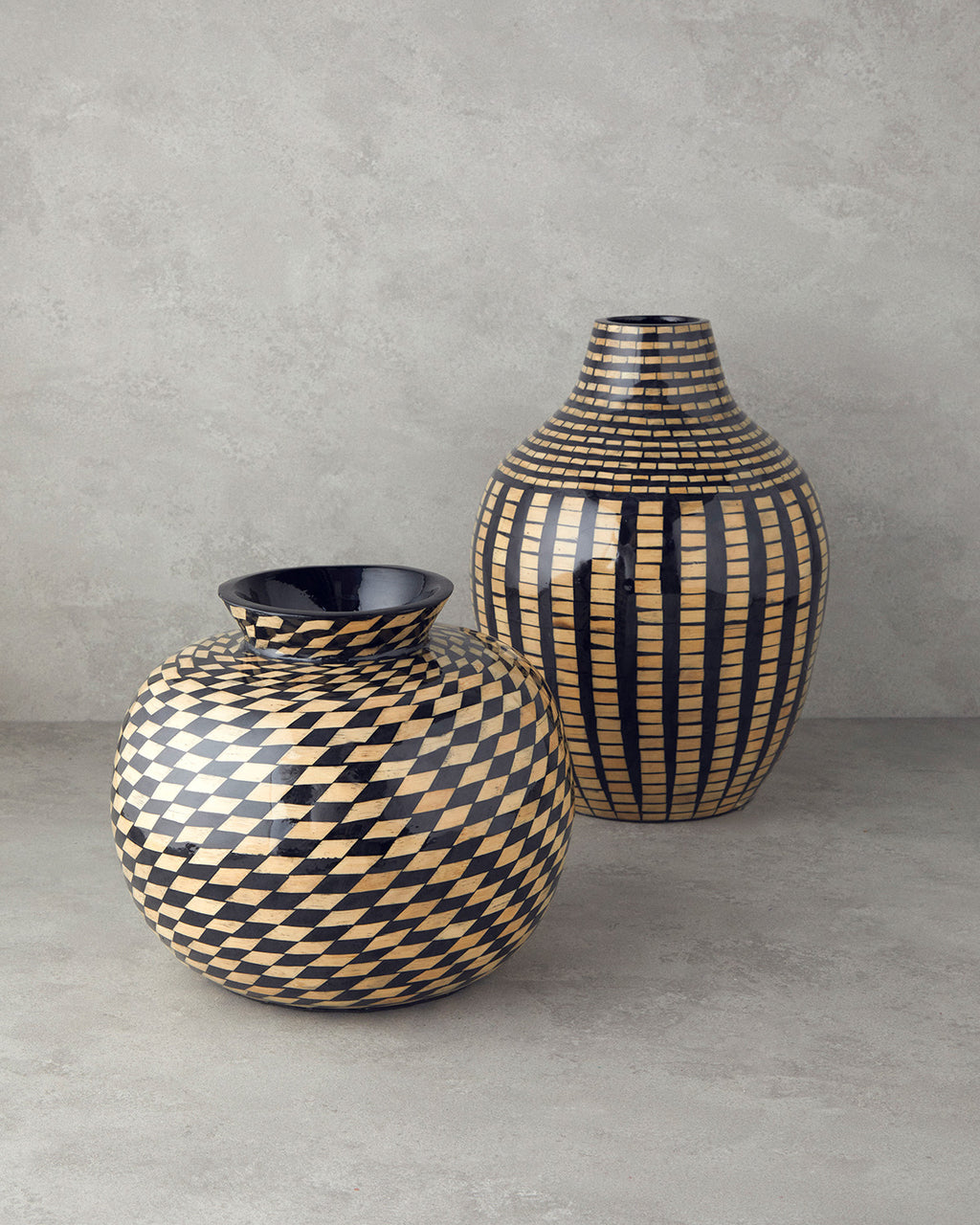 Bohemio Bamboo Vase 25x35 cm Black (view 3)