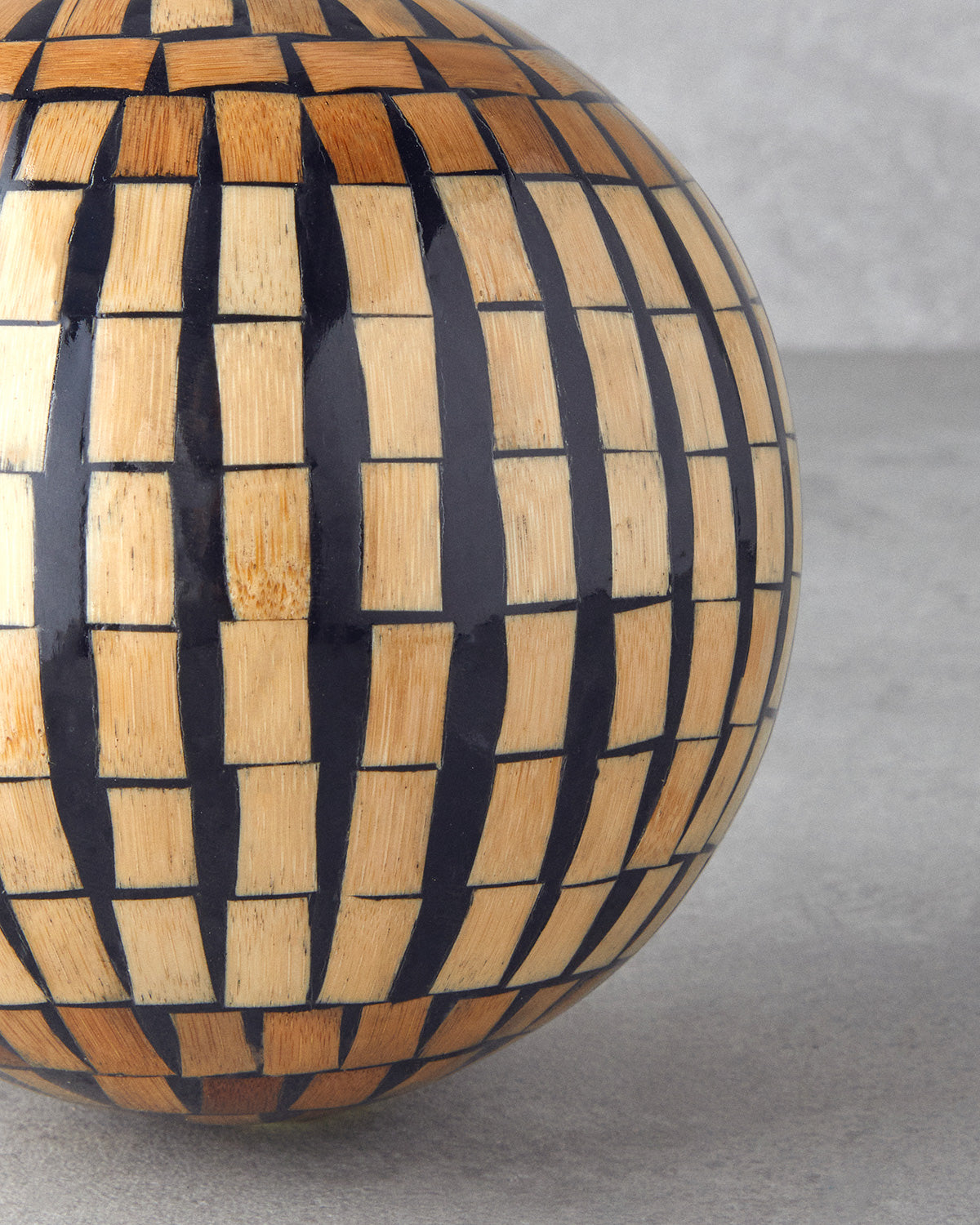 Bohemio Bamboo Decorative Object 15x15 cm Black