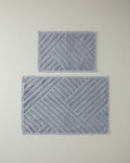 Linea Cotton Polyester Bouclé Bath Mat Set 60x90 - 40x60 cm Gray