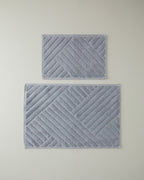 Linea Cotton Polyester Bouclé Bath Mat Set 60x90 - 40x60 cm Gray