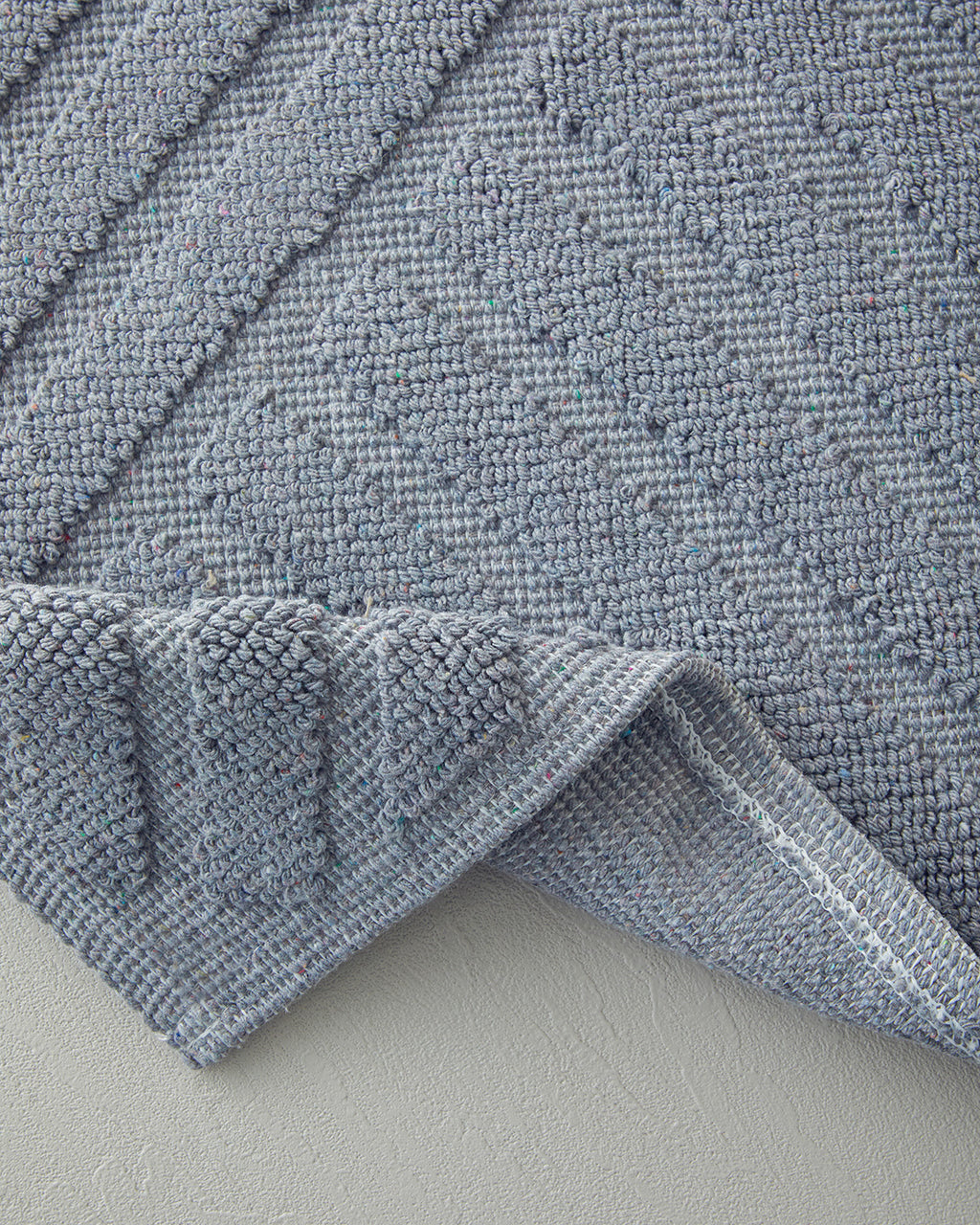 Linea Cotton Polyester Bouclé Bath Mat Set 60x90 - 40x60 cm Gray (view 2)