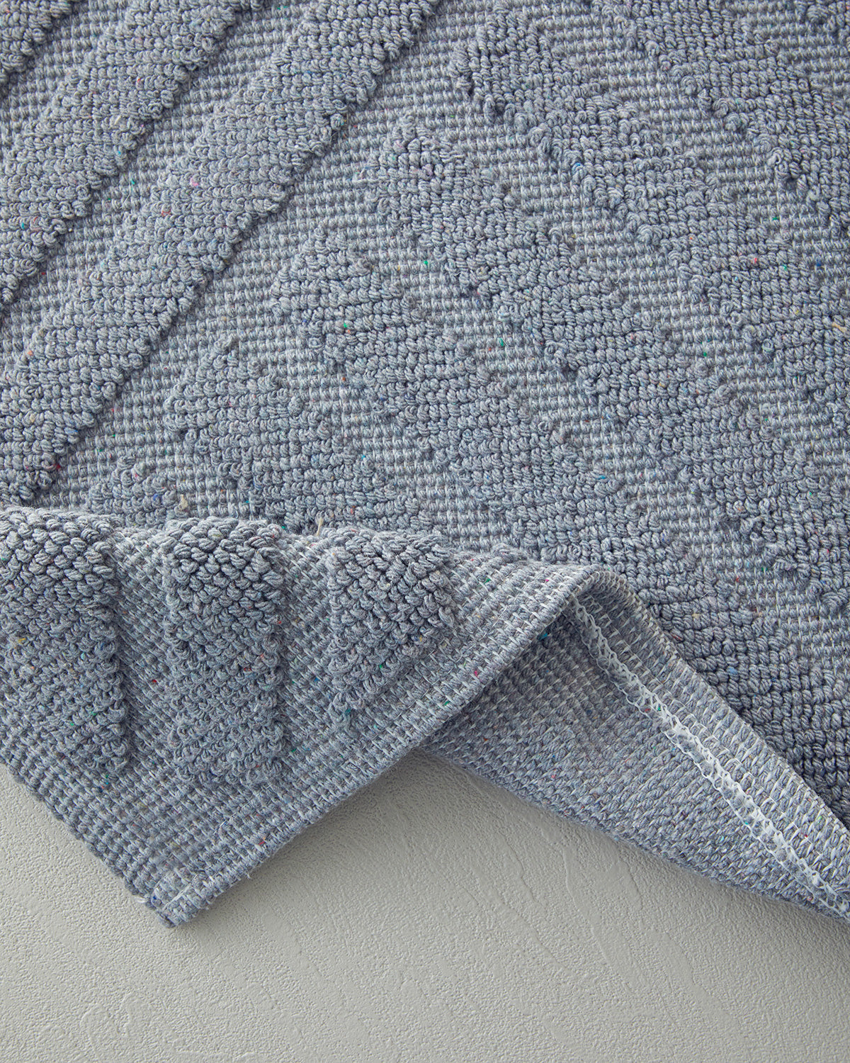 Linea Cotton Polyester Bouclé Bath Mat Set 60x90 - 40x60 cm Gray (view 2)