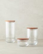 Pure Wooden Borosilicate Jar 380 ml Transparent (view 4)