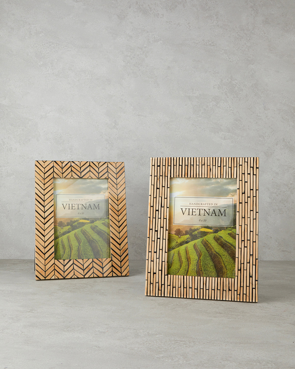 Striped Bamboo Photo Frame 25x32 cm Natural (view 3)