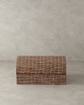 Boho Chic Bamboo Decorative Box Brown - 30x22x18 cm