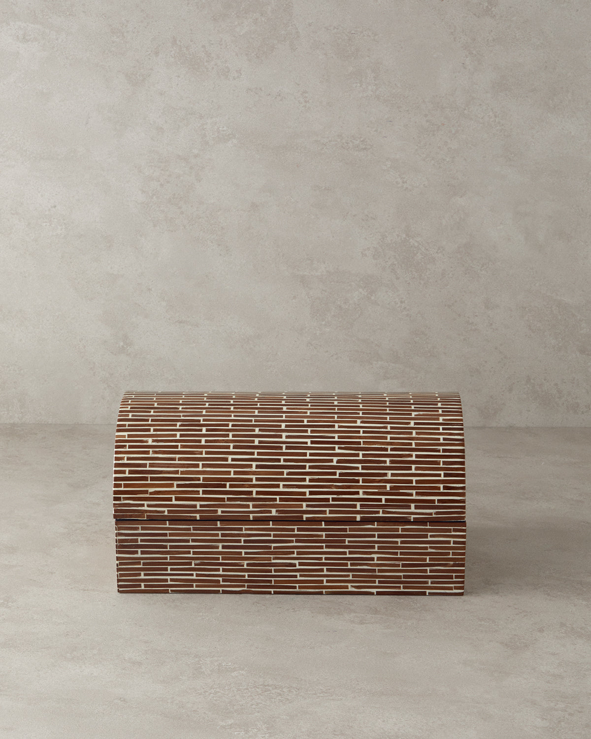 Boho Chic Bamboo Decorative Box Brown - 30x22x18 cm