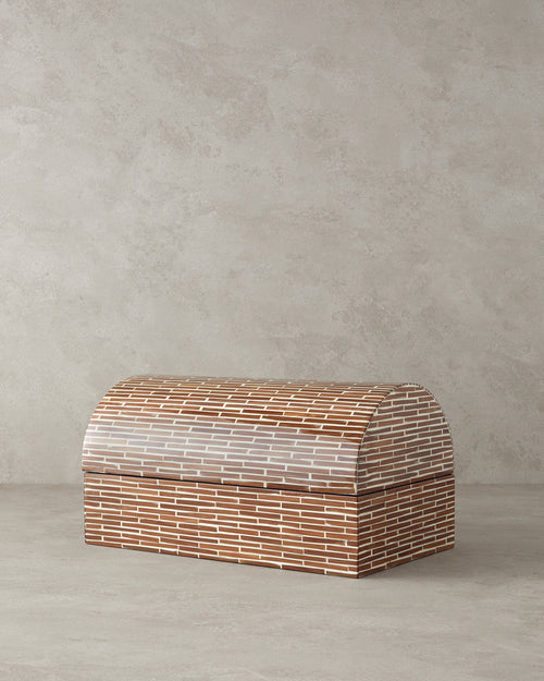 Boho Chic Bamboo Decorative Box Brown - 26x10x13 cm (view 2)