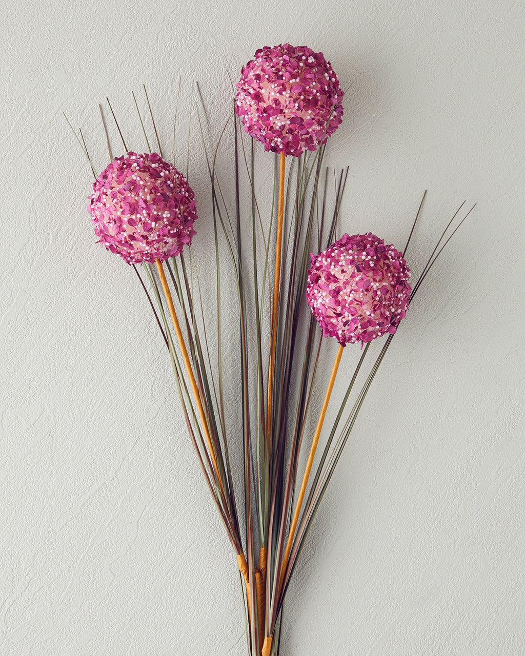 Grass Bush Single Branch Artificial Flower 63 cm Damson (view 2)