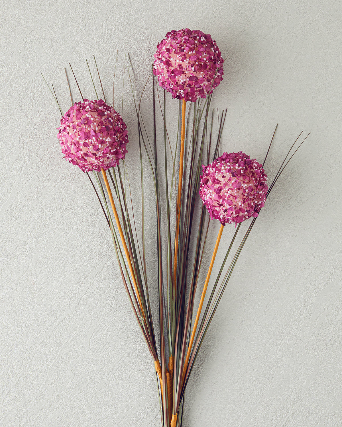 Grass Bush Single Branch Artificial Flower 63 cm Damson (view 2)