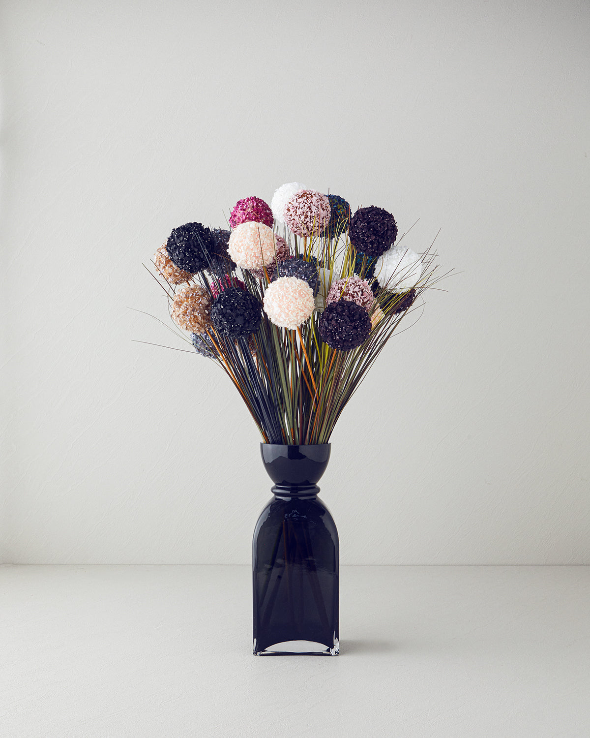 Grass Bush Single Branch Artificial Flower 63 cm Damson (view 3)