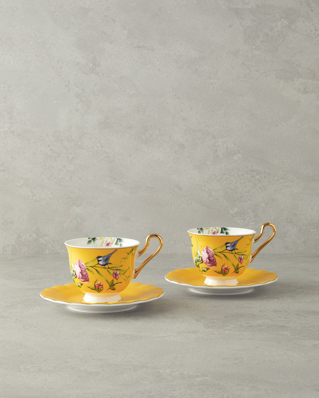 Vanilla New Bone China 4 Pieces 2 Servings Tea Cup Set 220 ml (view 10)