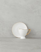 New Bone China 12 Pieces 6 Servings Coffee Cup Set 100 ml Gold (view 2)