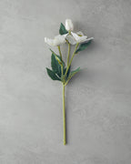 Helleborus Single Branch Artificial Flower 40 cm White