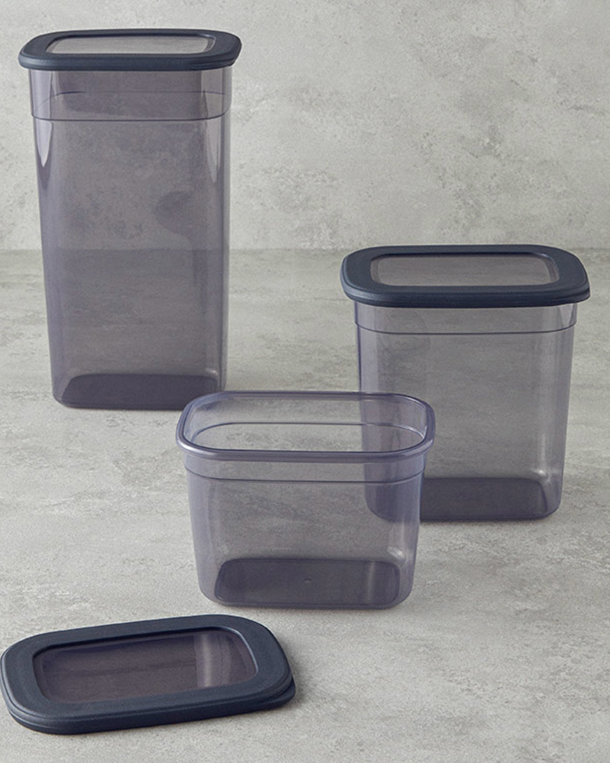 Safe Food Plastic 3 pcs Food Container 1300+2000+3200ml - Beige (view 2)