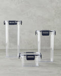 Super Lock Plastic 3 pcs Food Container 400+1400+17800 ml - Anthracite
