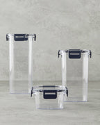 Super Lock Plastic 3 pcs Food Container 400+1400+17800 ml - Anthracite