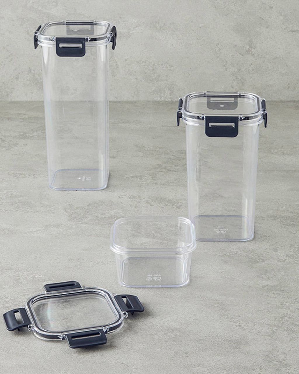 Super Lock Plastic 3 pcs Food Container 400+1400+17800 ml - Beige (view 2)