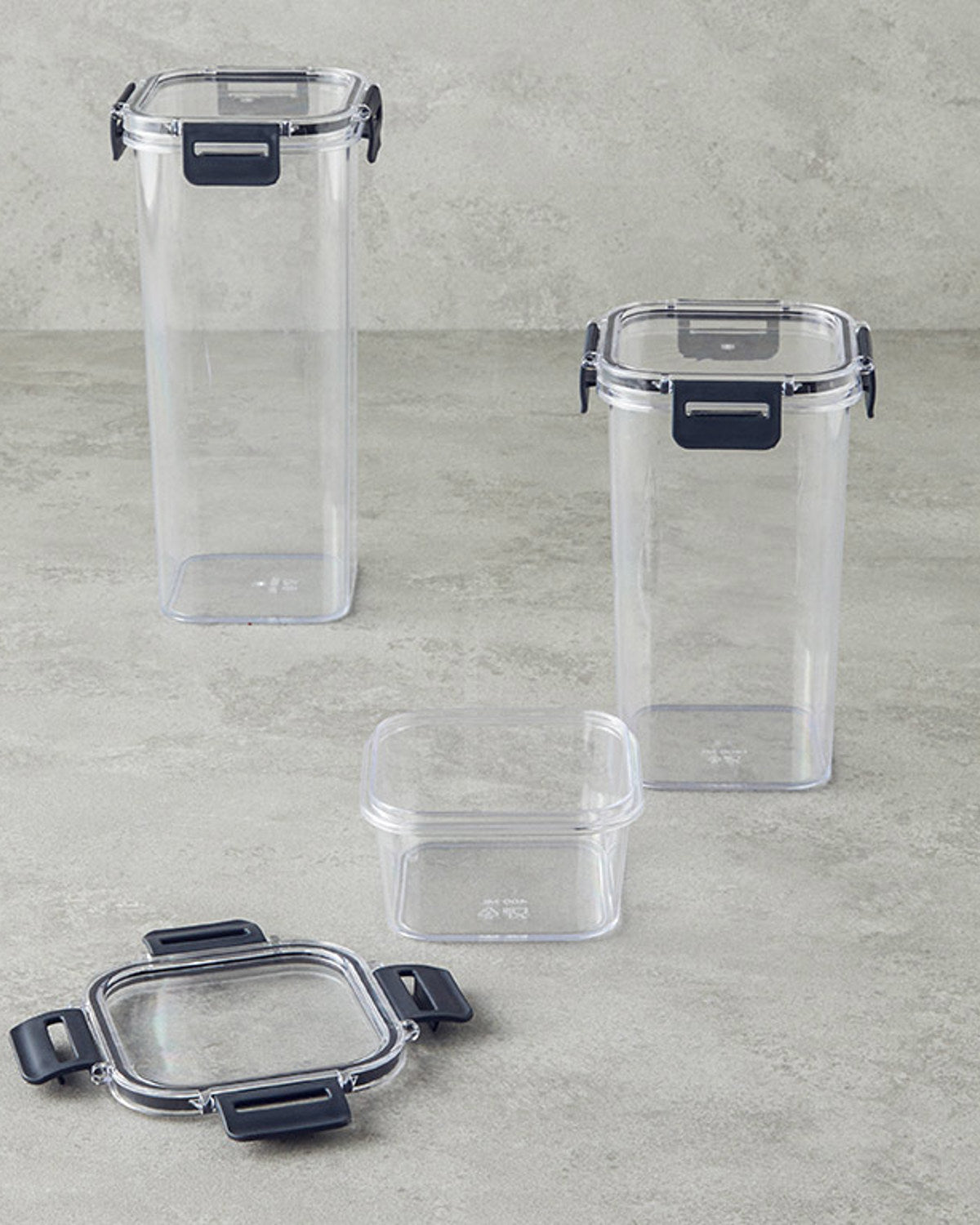 Super Lock Plastic 3 pcs Food Container 400+1400+17800 ml - Beige (view 2)