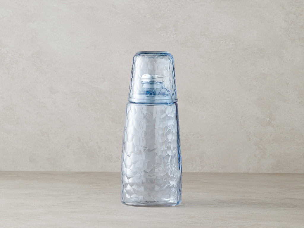 Lusana Glass Bedside Jug 1100 ml Blue
