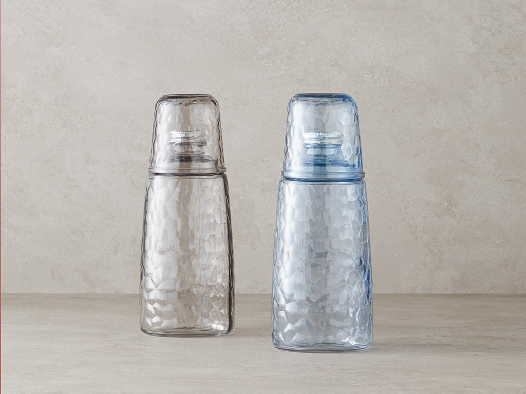 Lusana Glass Bedside Jug 1100 ml Blue (view 4)
