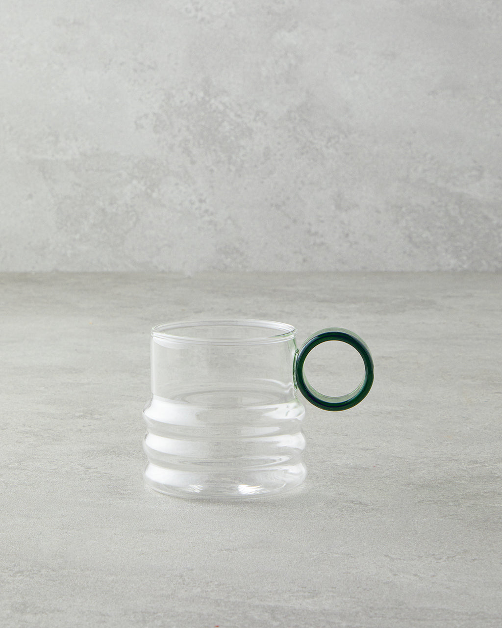 Ring Borosilicate Glass Mug 200 ml - Green