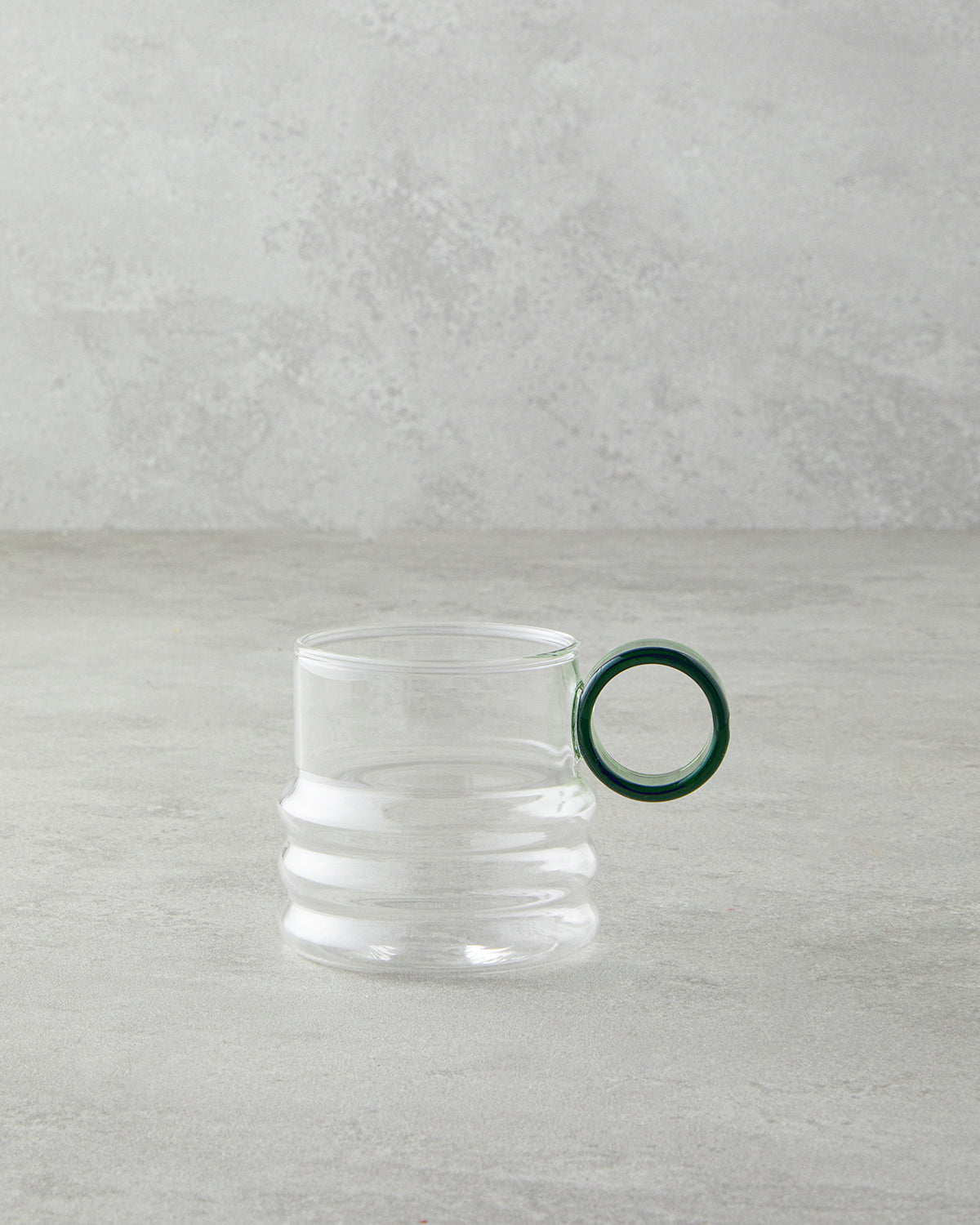 Ring Borosilicate Glass Mug 200 ml - Green