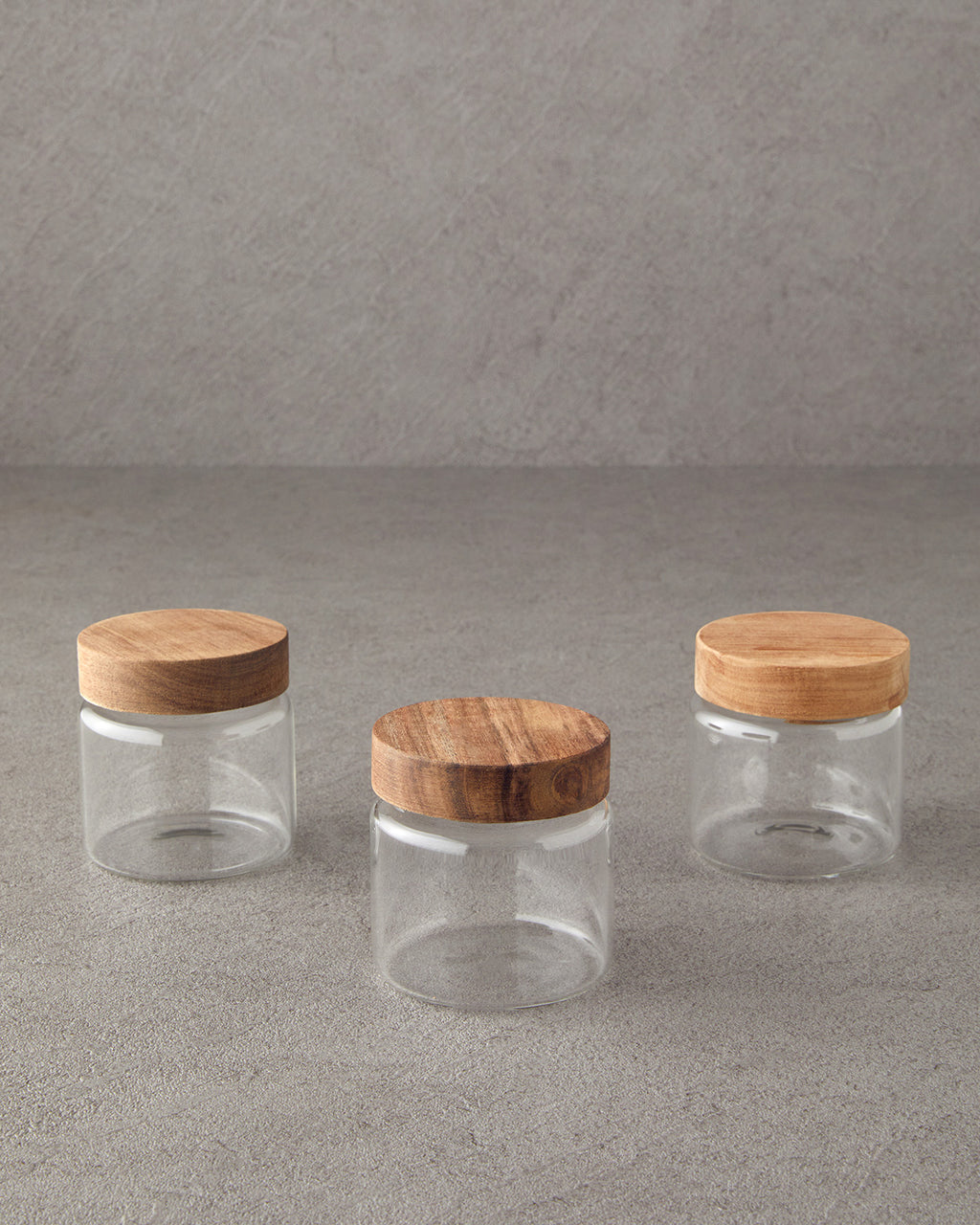 Alina Borosilicate 3 pcs Spice Rack 250 ml Transparent