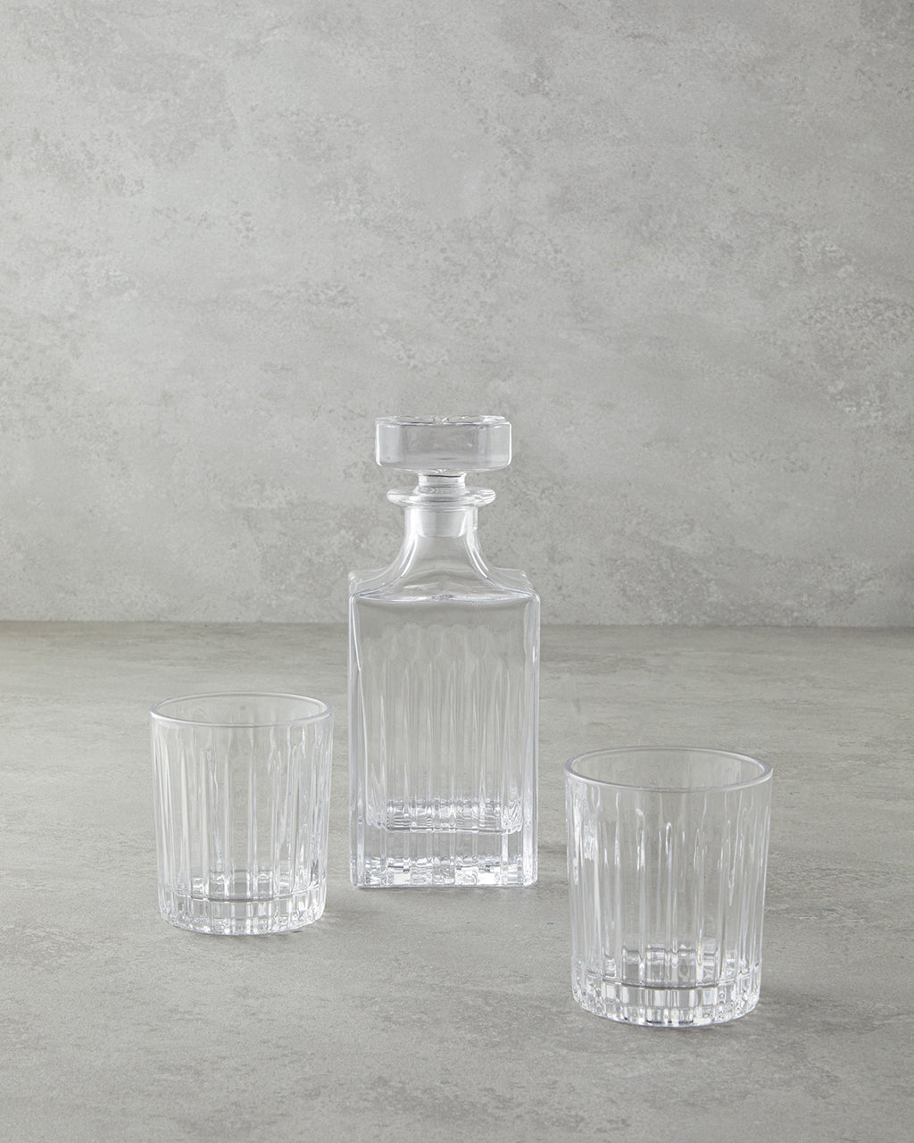 Premium Crystal 3 Pieces Decanter 700 ml+320 ml Transparent