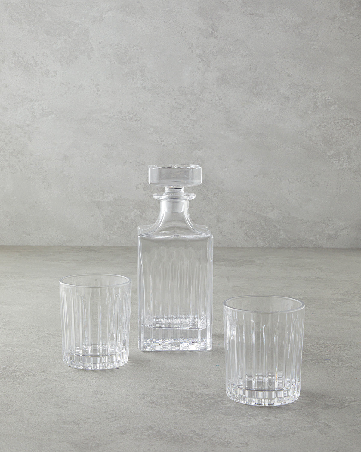 Premium Crystal 3 Pieces Decanter 700 ml+320 ml Transparent