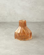 Oliva Glass Vase Amber (view 4)