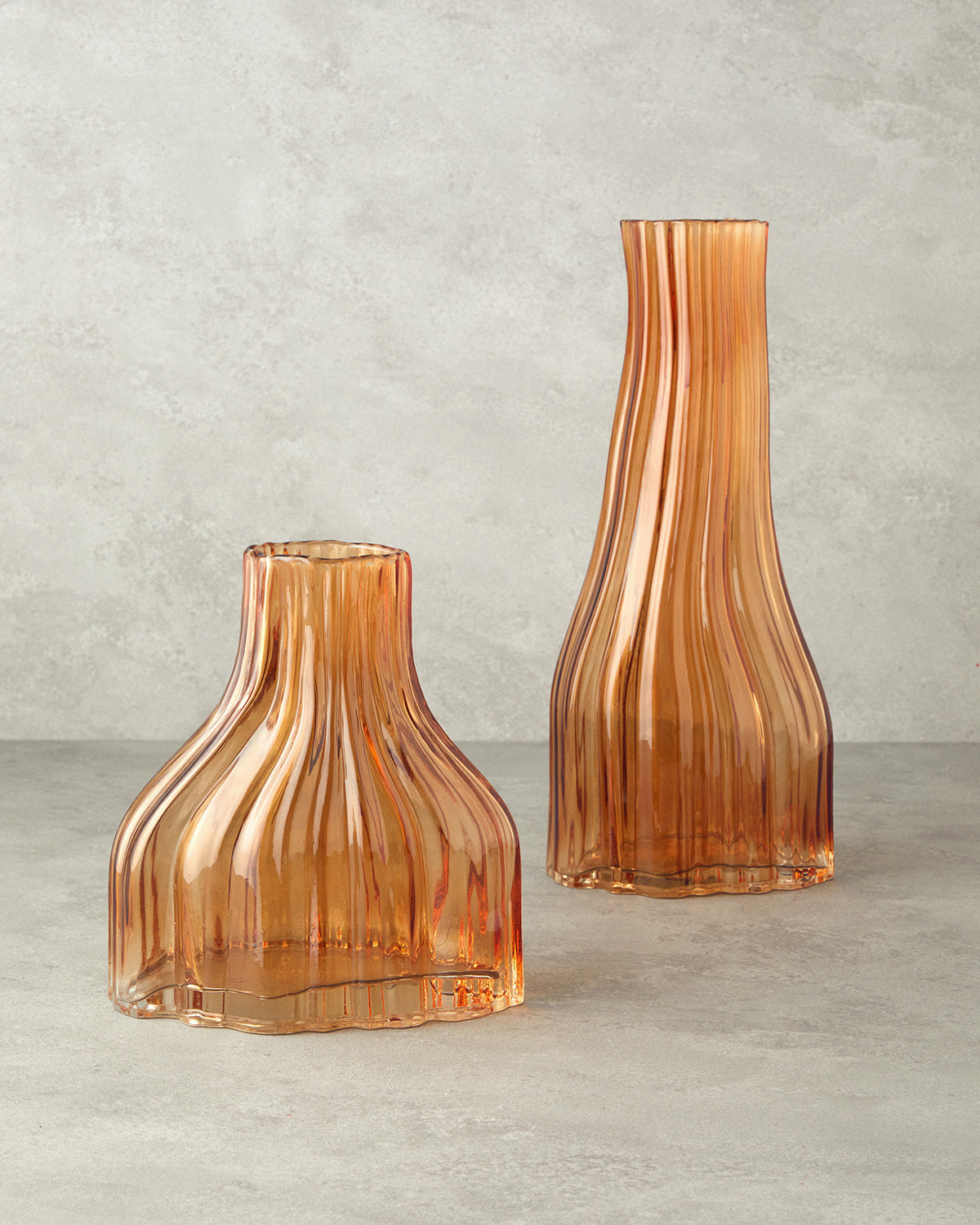 Oliva Glass Vase Amber (view 6)