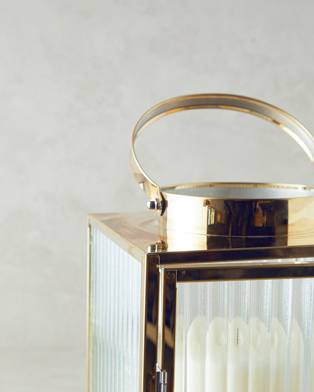 Deluxe Metal Lantern 28 cm Gold (view 3)