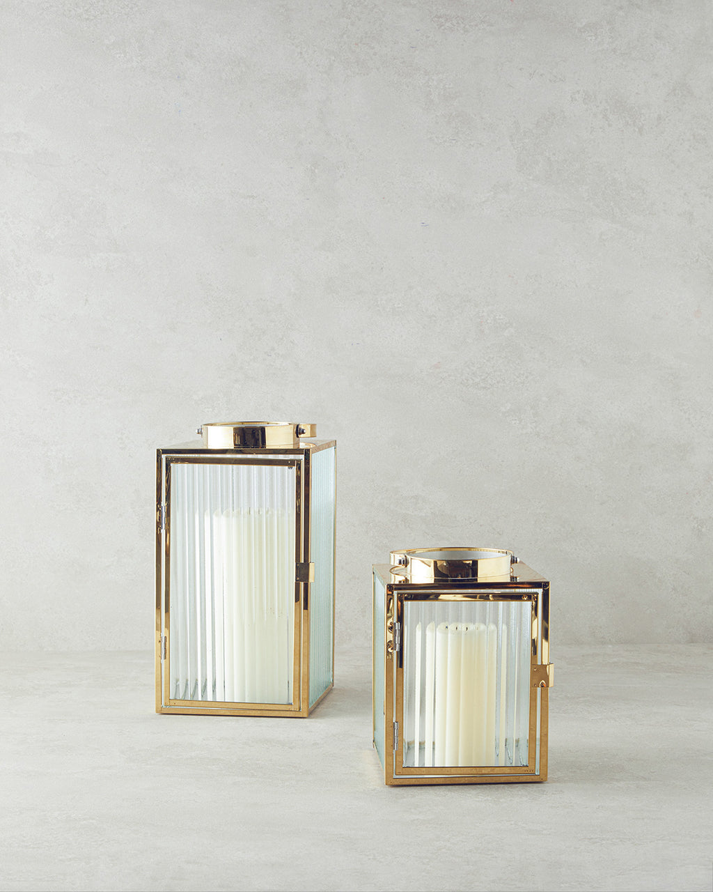 Deluxe Metal Lantern 28 cm Gold (view 4)