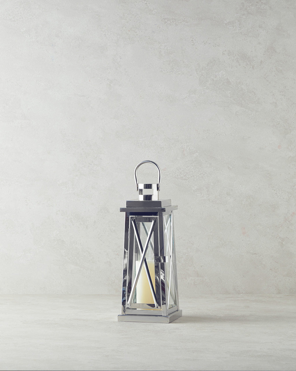 Carly Metal Lantern Silver - 42 cm