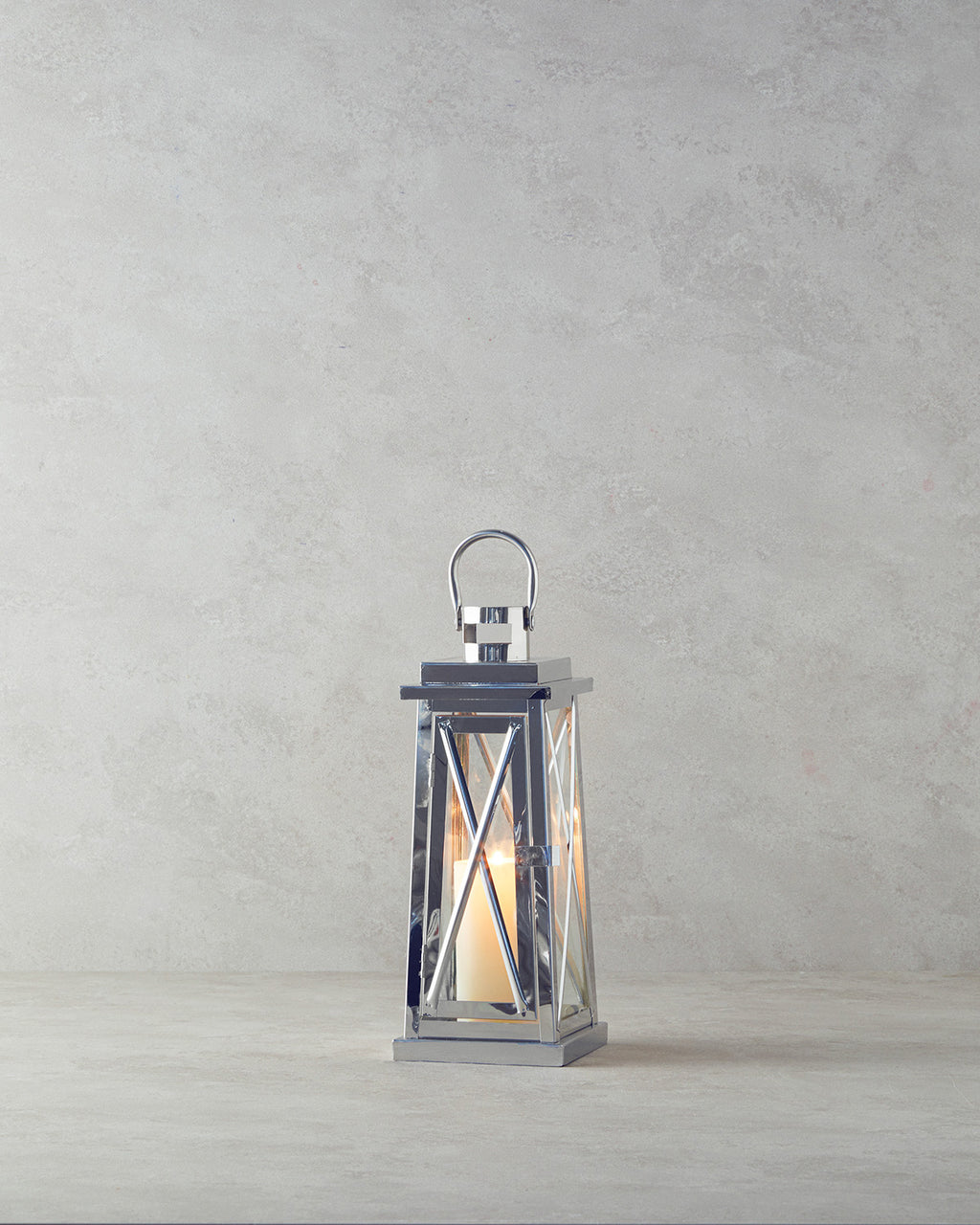 Carly Metal Lantern Silver - 56 cm (view 2)