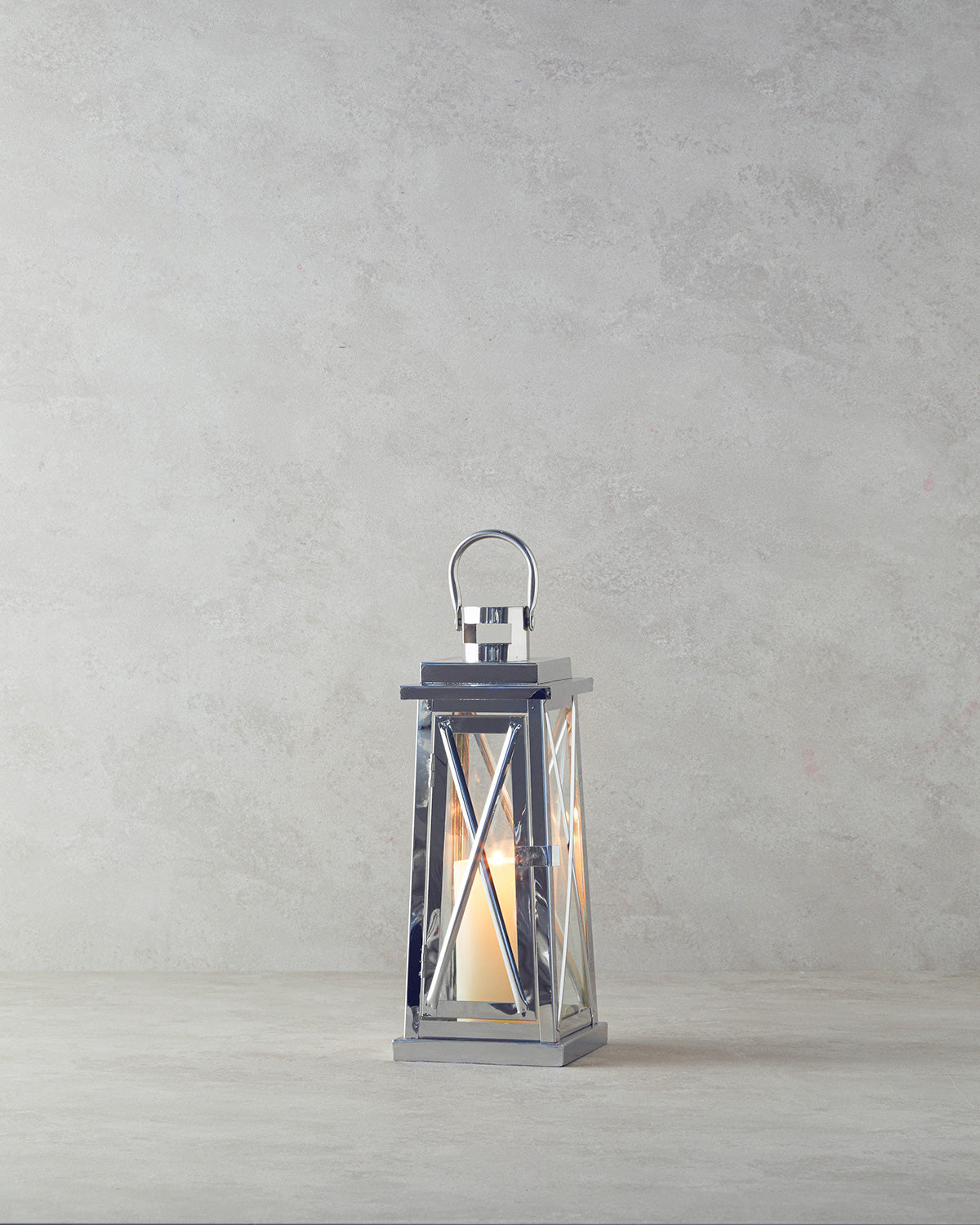 Carly Metal Lantern Silver - 56 cm (view 2)