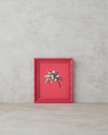 Flowers Polyresin Wall Accessory 17.5x20 cm - Red