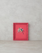 Flowers Polyresin Wall Accessory 17.5x20 cm - Red