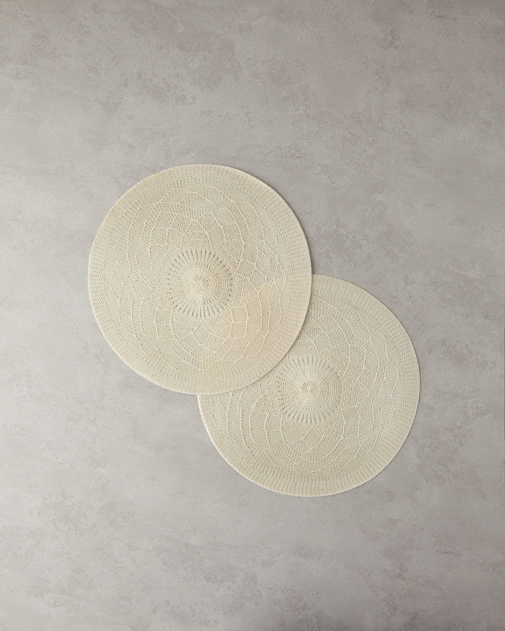 Leron Polyester 2 pcs Table Mat 38 cm Cream