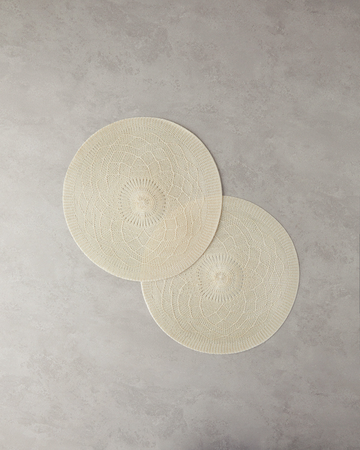 Leron Polyester 2 pcs Table Mat 38 cm Cream